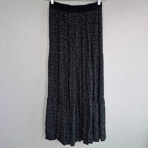 Vintage Lucia Lukken Broomskirt Skirt Womens Floral Tiered Boho Cottagecore 90s